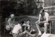 Gladys, Justin, Gerald and Arthur at Conway Road