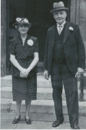 Gladys and Arthur Iorwerth at Jim's wedding, 1947