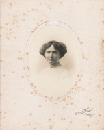 Gladys Mullin at the time of her wedding, St Mary's Church, Cardiff