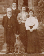 Detail: Dr James Mullin and Ann with their children Gladys and Justin at Conway Road, 1904