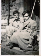 Justin, with Gerald, labelled to be evacuated to Canada. Conway Road.