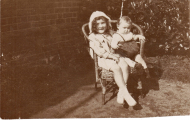 Sybil and Noreen (a neighbour), Bargoed, Summer 1920