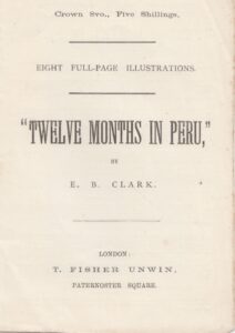 Cover page of the book '12 Months in Peru'